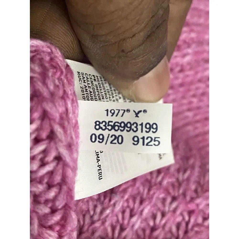 AE Womens Oversized Dreamspun Crew Neck Sweater in Pink Size Medium‎